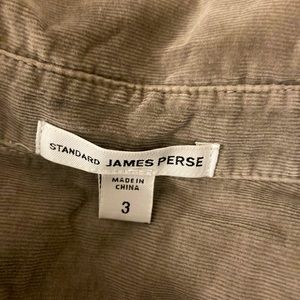 James Perse shirt in jersey/ baby whale corduroy colour taupe